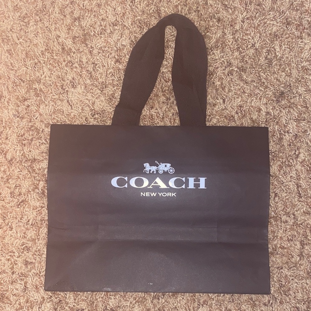 Coach New York Black and White Logo Shopping Bag - Picture 3 of 5